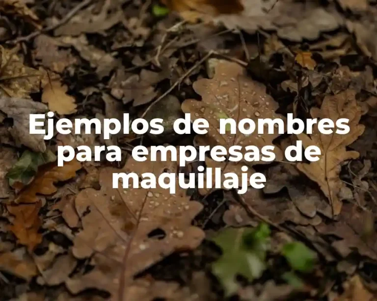 Ejemplos de nombres para empresas de maquillaje