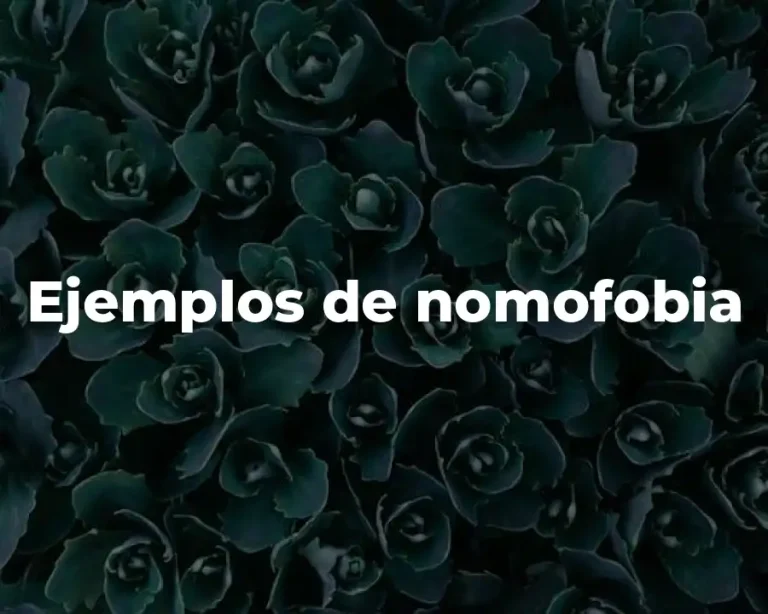 Ejemplos de nomofobia