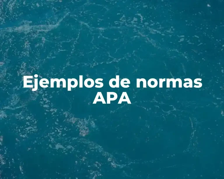Ejemplos de normas APA