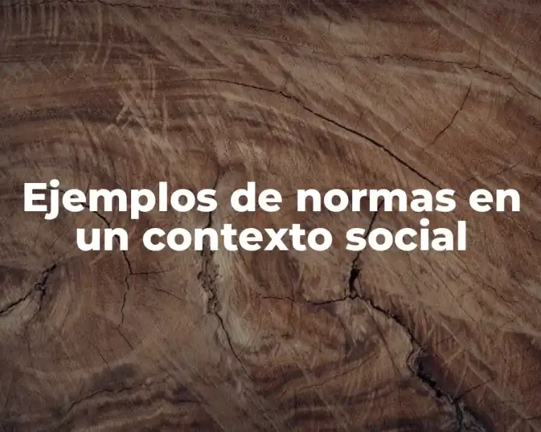 Ejemplos de normas en un contexto social