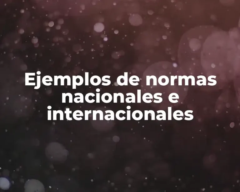 Ejemplos de normas nacionales e internacionales