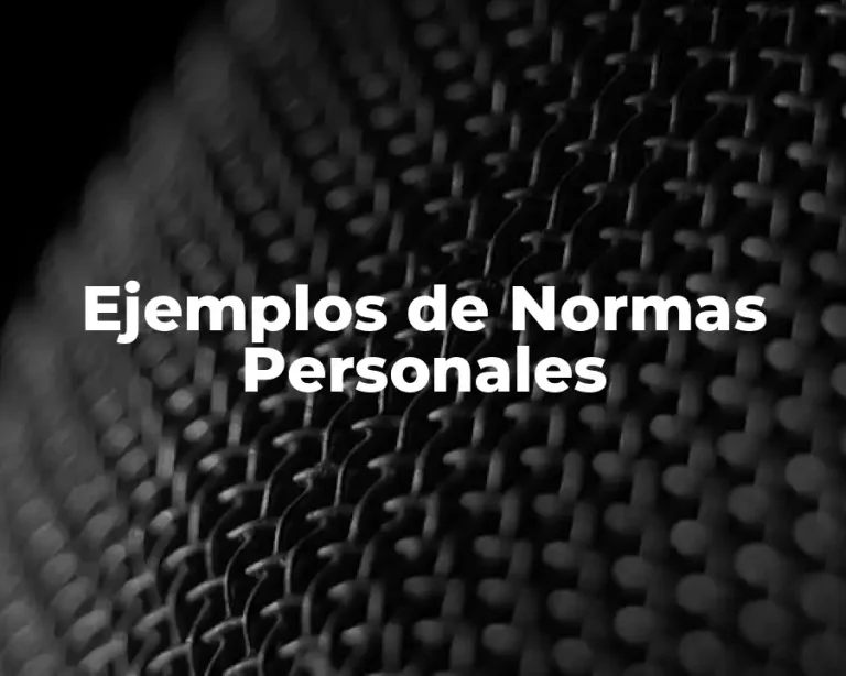 Ejemplos de Normas Personales
