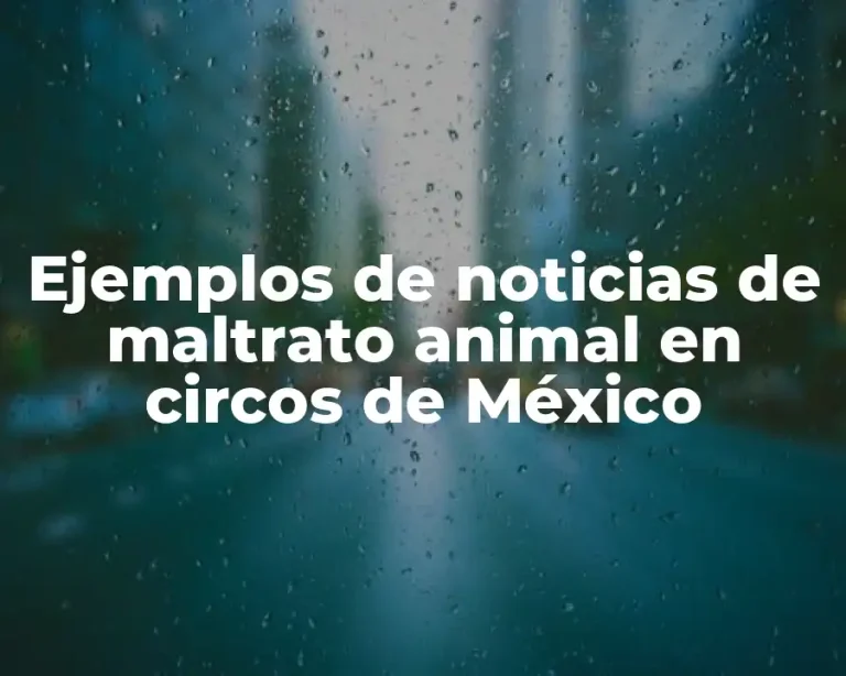 Ejemplos de noticias de maltrato animal en circos de México