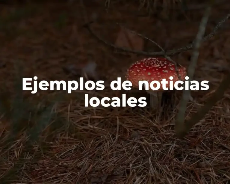Ejemplos de noticias locales