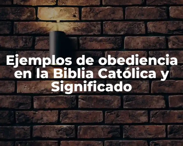Ejemplos de obediencia en la Biblia Católica y Significado