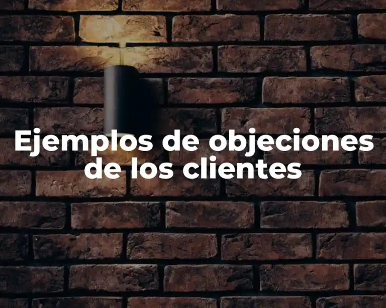 Ejemplos de objeciones de los clientes