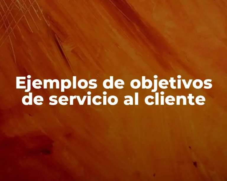 Ejemplos de objetivos de servicio al cliente