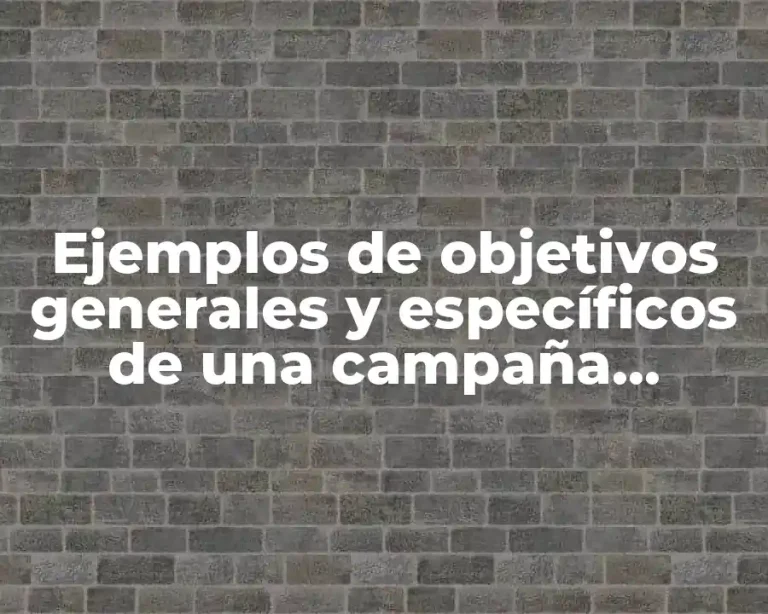 Ejemplos de objetivos generales y específicos de una campaña publicitaria