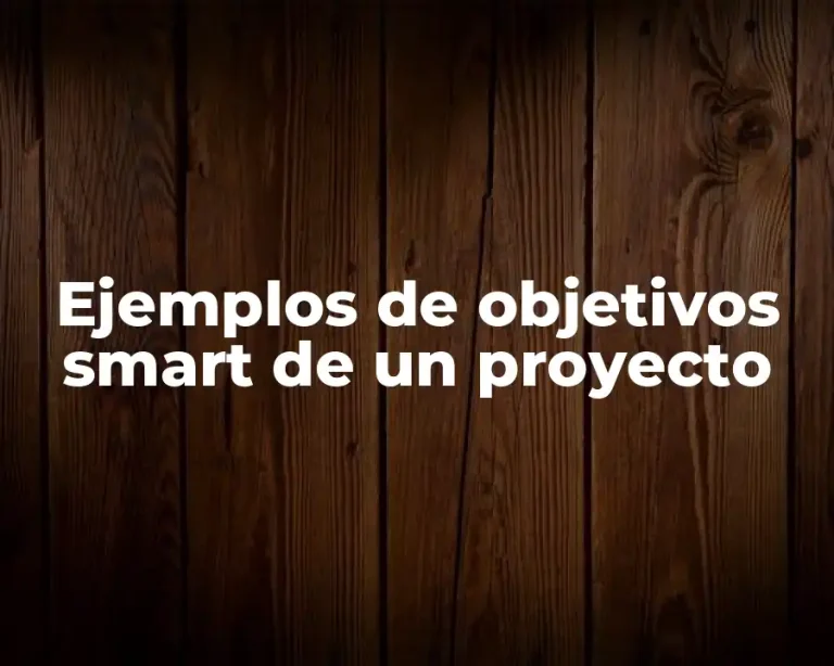 Ejemplos de objetivos smart de un proyecto