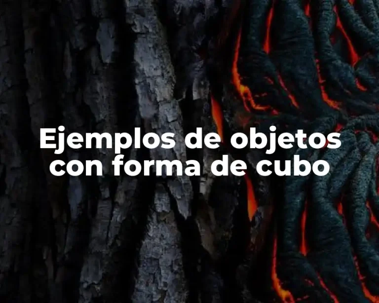 Ejemplos de objetos con forma de cubo