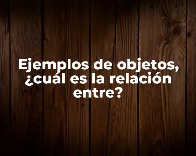 Ejemplos de objetos, ¿cuál es la relación entre?