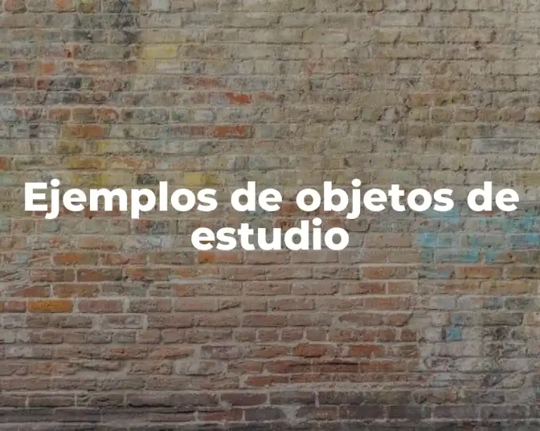Ejemplos de objetos de estudio