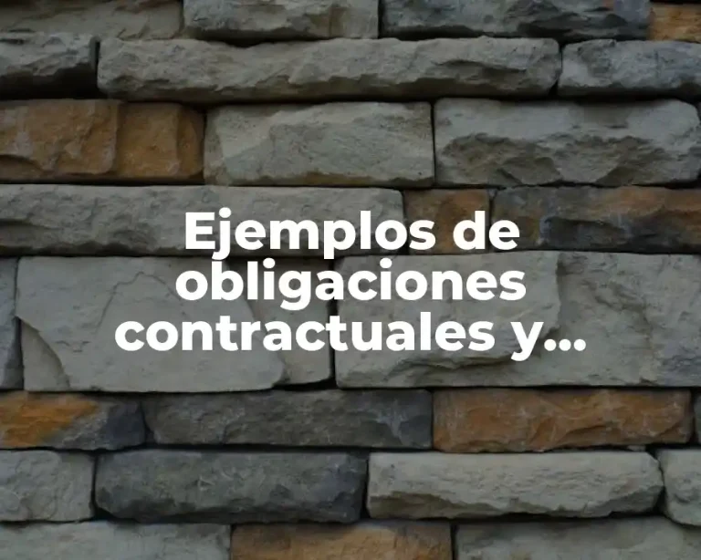 Ejemplos de obligaciones contractuales y extracontractuales