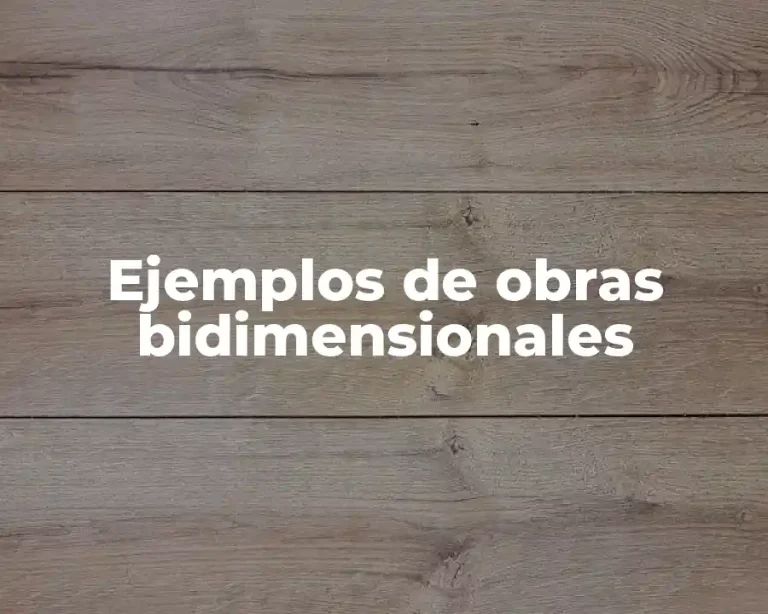 Ejemplos de obras bidimensionales