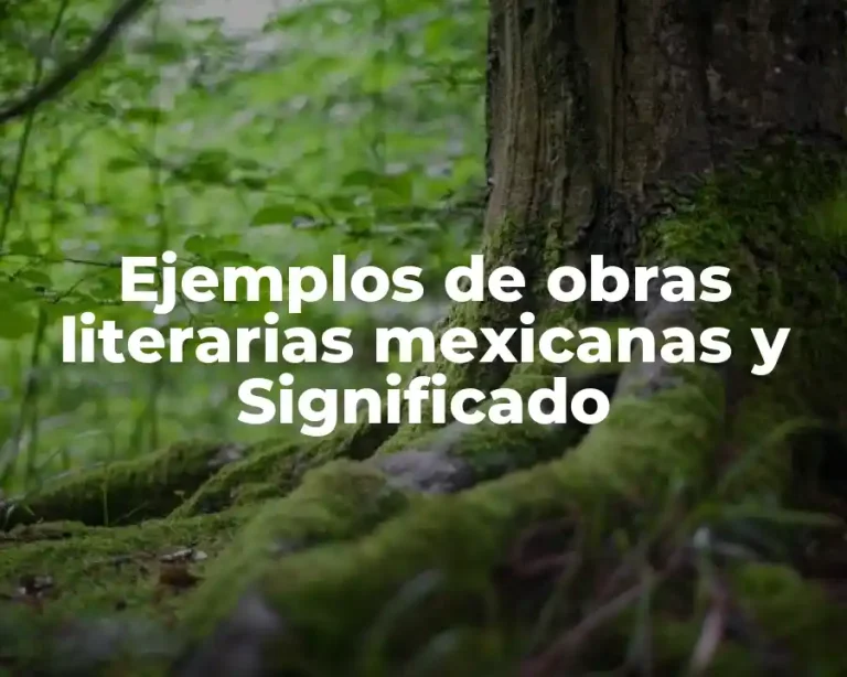 Ejemplos de obras literarias mexicanas y Significado
