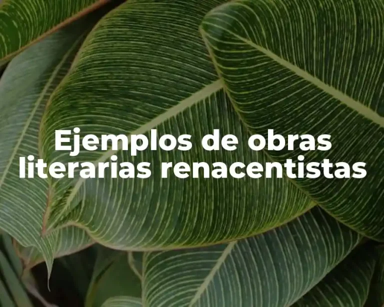 Ejemplos de obras literarias renacentistas