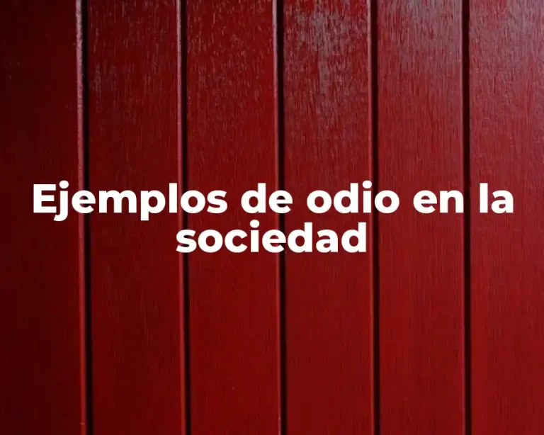 Ejemplos de odio en la sociedad