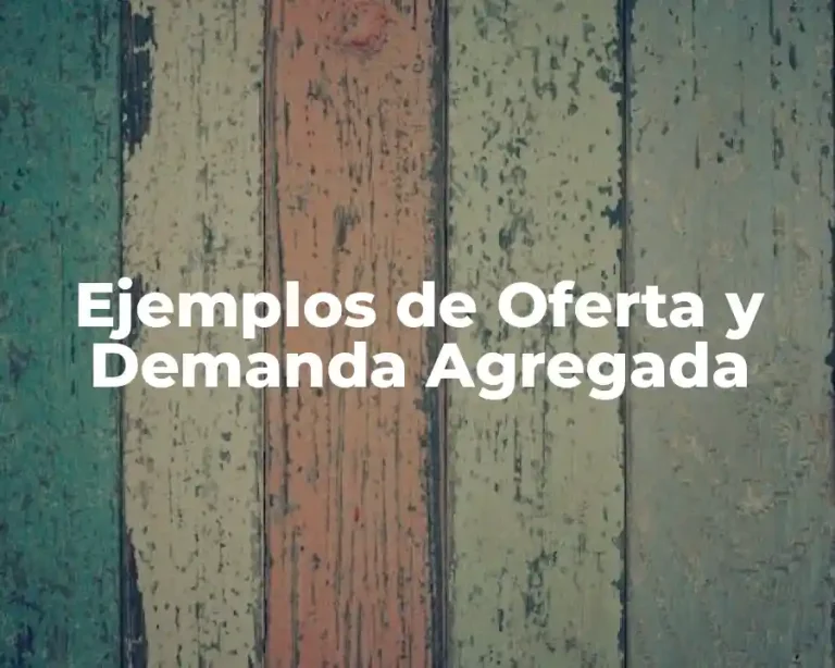 Ejemplos de Oferta y Demanda Agregada