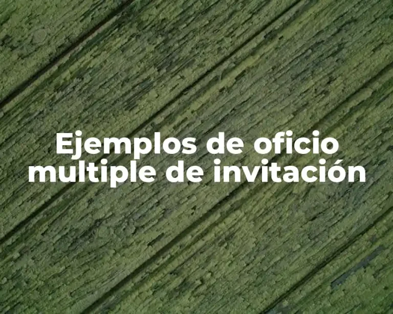 Ejemplos de oficio multiple de invitación