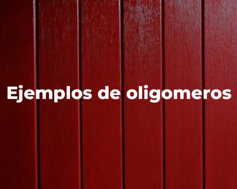 Ejemplos de oligomeros