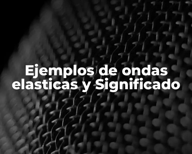 Ejemplos de ondas elasticas y Significado