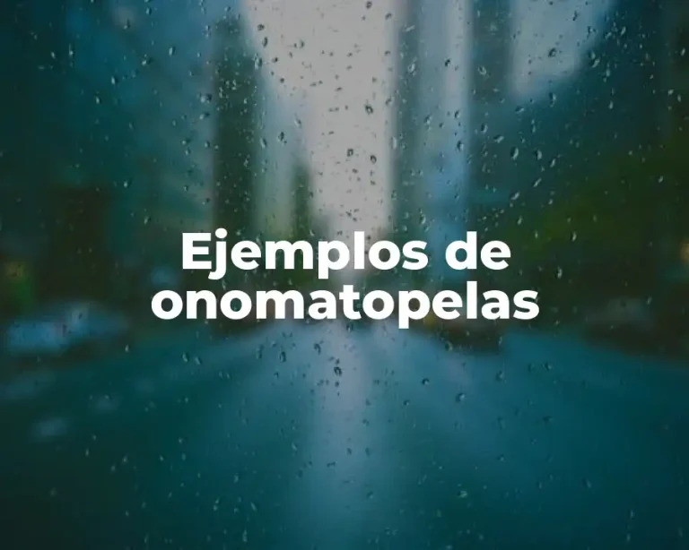 Ejemplos de onomatopelas