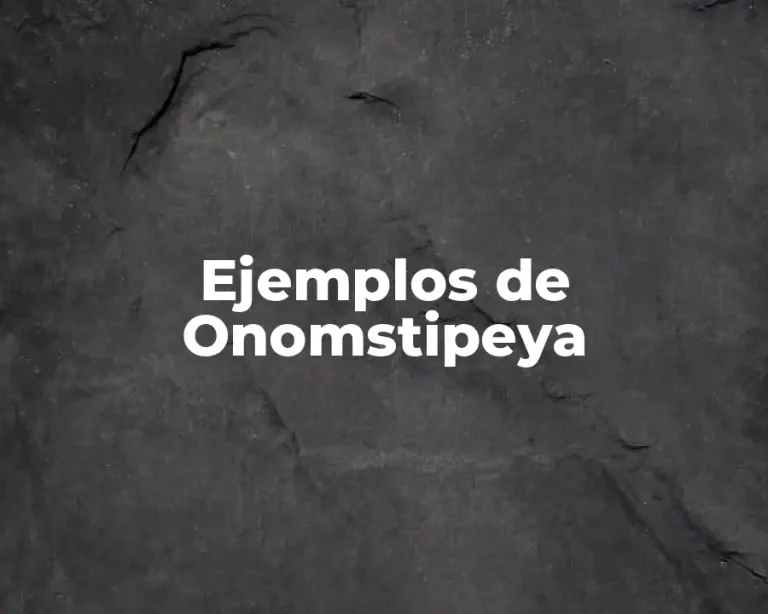 Ejemplos de Onomstipeya