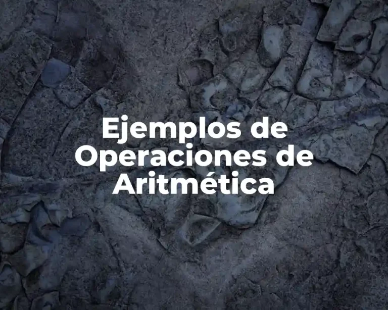 Ejemplos de Operaciones de Aritmética