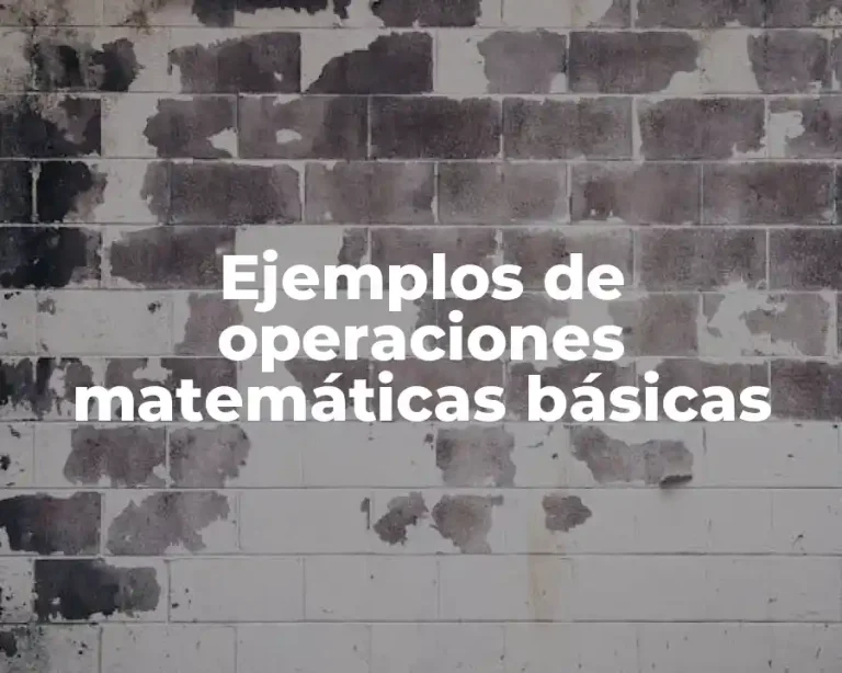 Ejemplos de operaciones matemáticas básicas