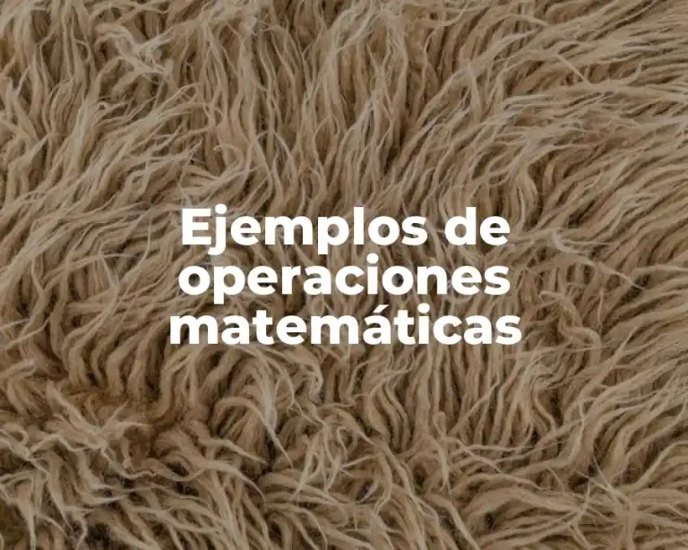 Ejemplos de operaciones matemáticas