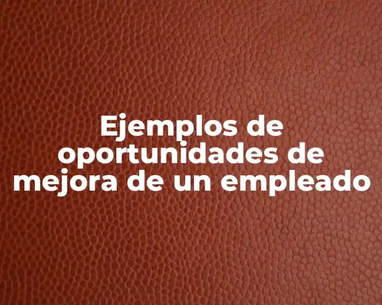 Ejemplos de oportunidades de mejora de un empleado