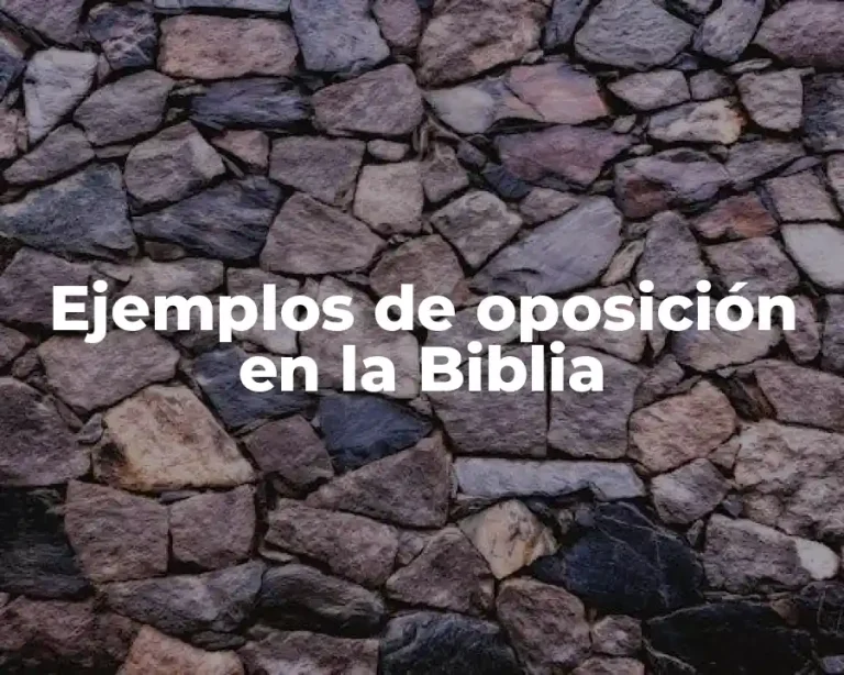 Ejemplos de oposición en la Biblia