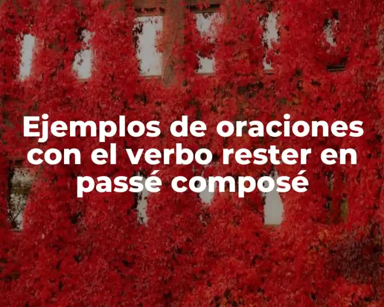 Ejemplos de oraciones con el verbo rester en passé composé