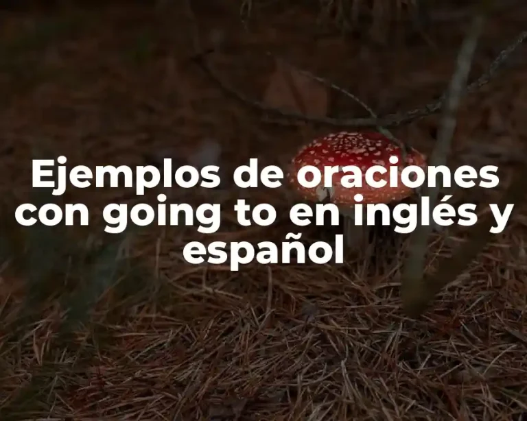 Ejemplos de oraciones con going to en inglés y español