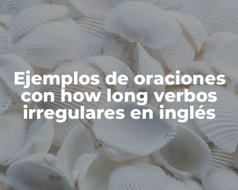 Ejemplos de oraciones con how long verbos irregulares en inglés