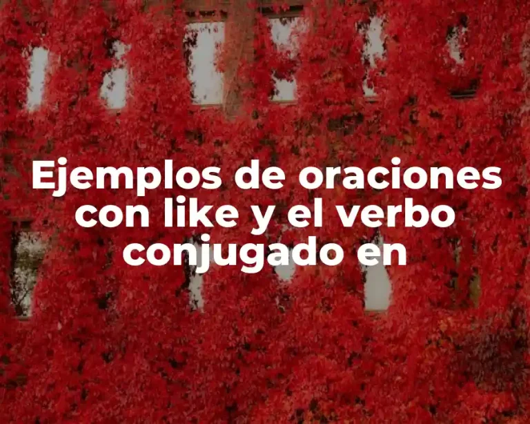 Ejemplos de oraciones con like y el verbo conjugado en