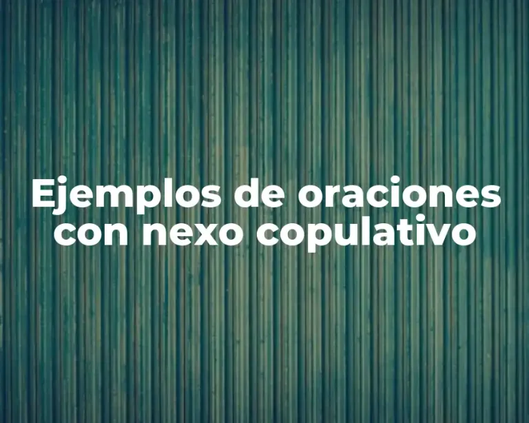 Ejemplos de oraciones con nexo copulativo