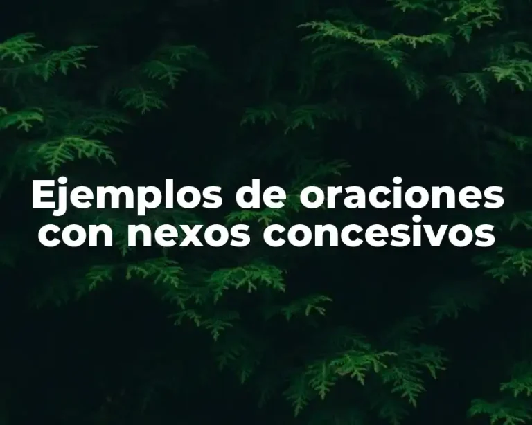 Ejemplos de oraciones con nexos concesivos