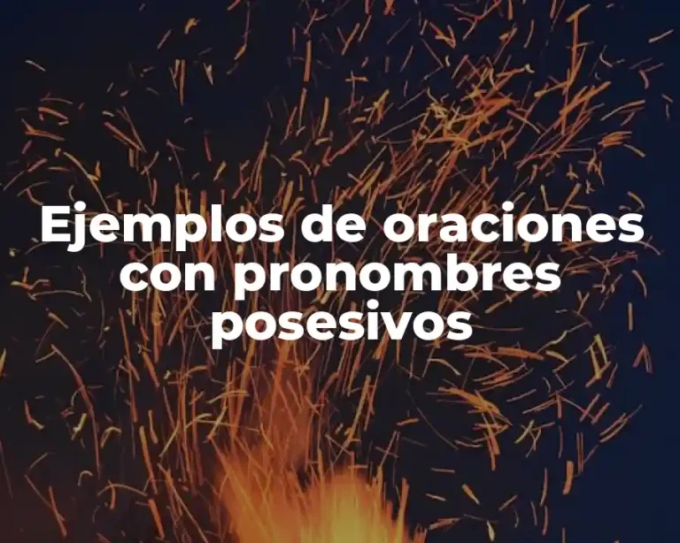 Ejemplos de oraciones con pronombres posesivos