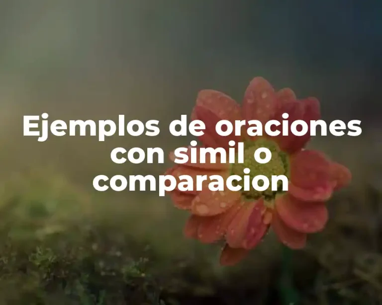 Ejemplos de oraciones con simil o comparacion