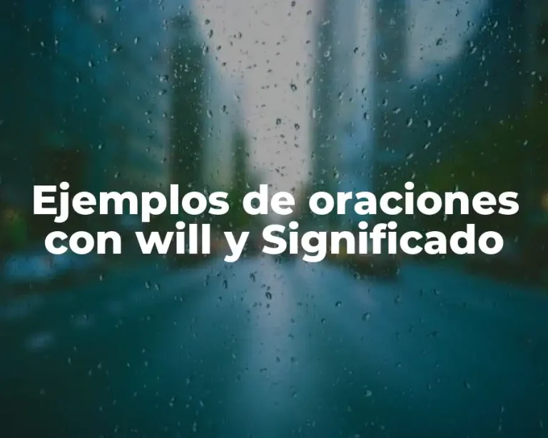 Ejemplos de oraciones con will y Significado