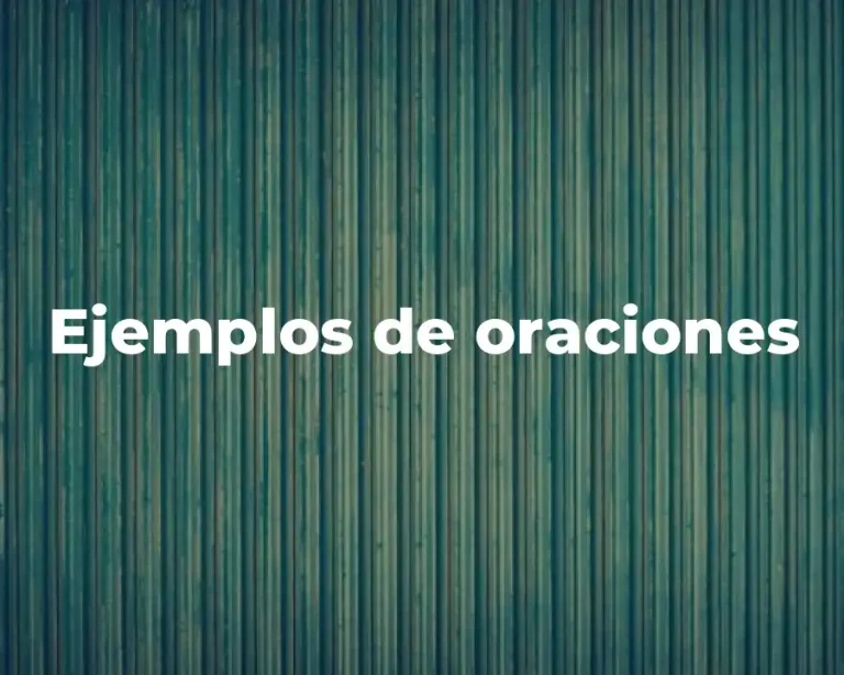Ejemplos de oraciones