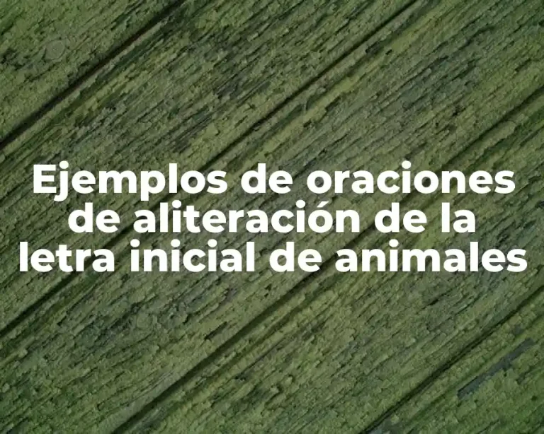 Ejemplos de oraciones de aliteración de la letra inicial de animales