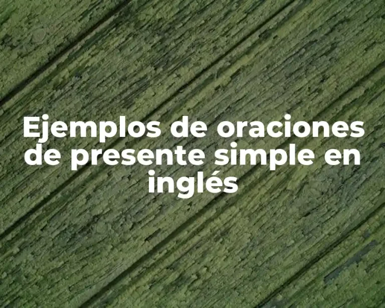 Ejemplos de oraciones de presente simple en inglés