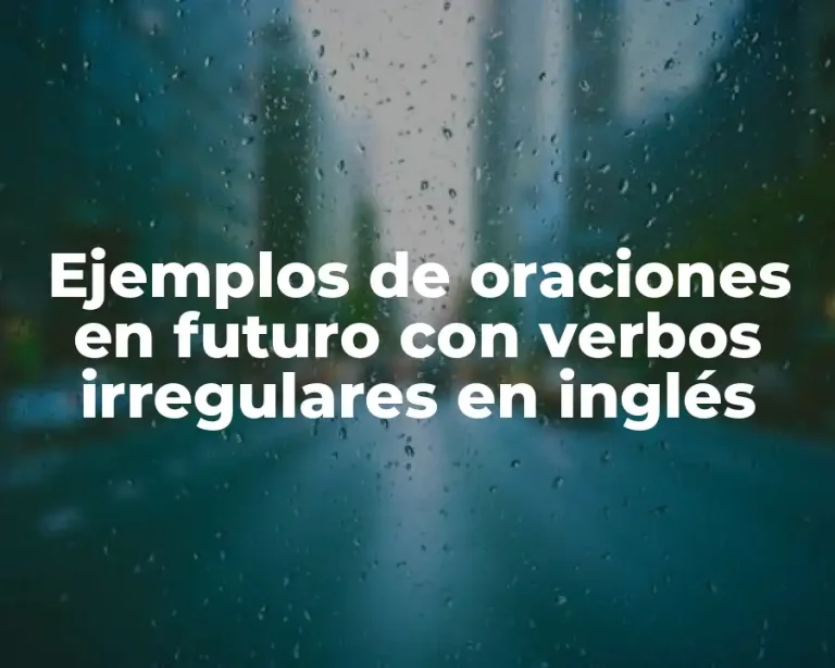 Ejemplos de oraciones en futuro con verbos irregulares en inglés