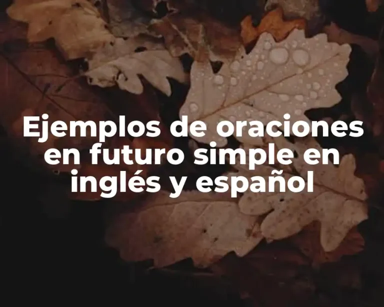 Ejemplos de oraciones en futuro simple en inglés y español