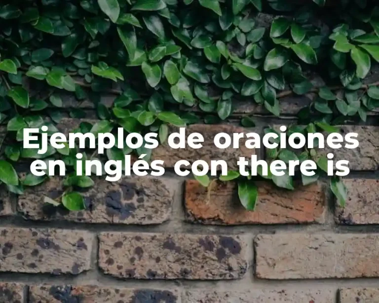 Ejemplos de oraciones en inglés con there is