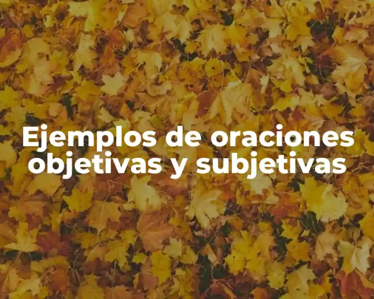 Ejemplos de oraciones objetivas y subjetivas