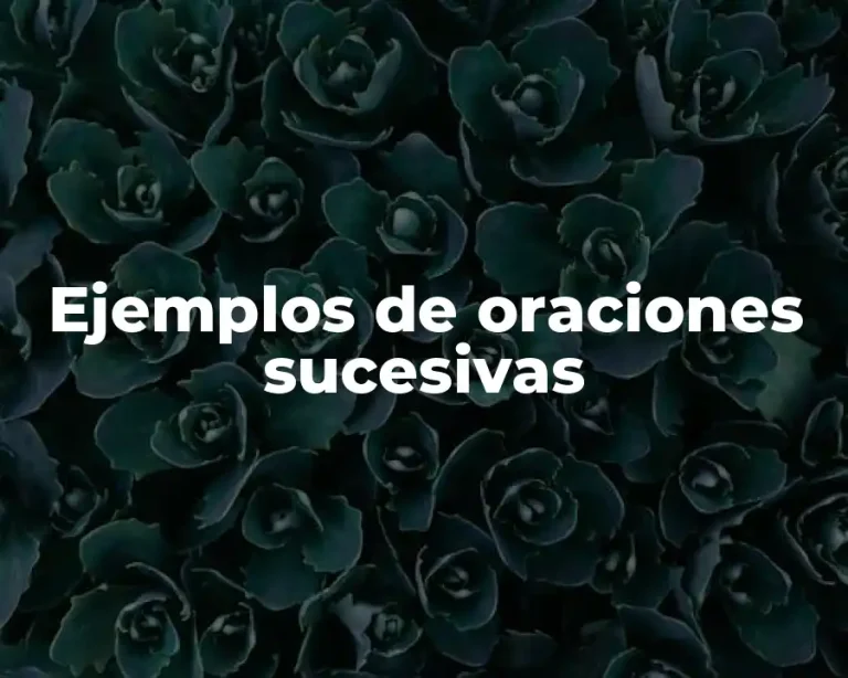 Ejemplos de oraciones sucesivas