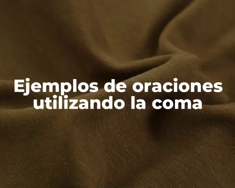 Ejemplos de oraciones utilizando la coma